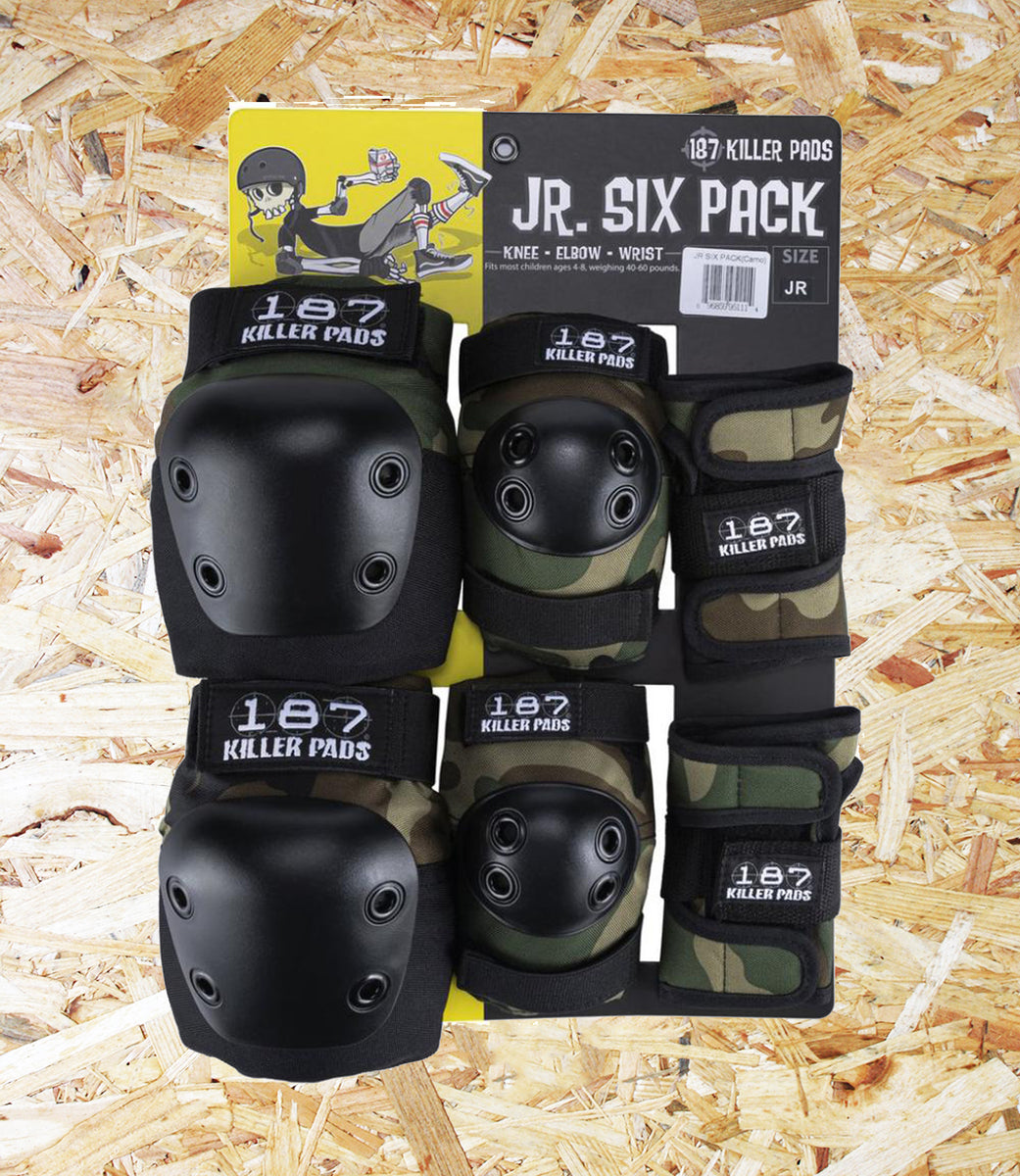 スケートボード 187 KILLER PADS JUNIOR SIX PACK CAMO 187 Killer Pads Jr. Six Pack Set Camo – Level Skateboards