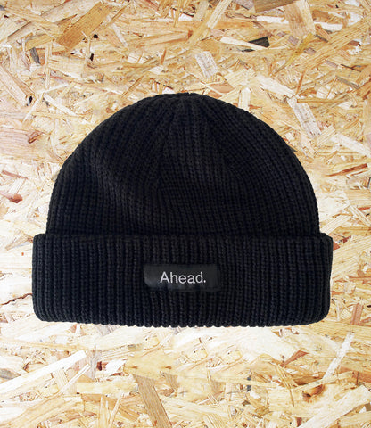 Ahead Trademark Fisherman Beanie - Black. Ahead Trademark Fisherman Beanie - Black.Ahead Trademark Fisherman Beanie - Black. Level Skateboards, Brighton, Local Skate Shop, Independent, Skater owned and run, south coast, Level Skate Park.