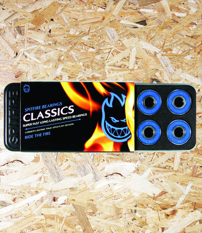 Spitfire, classic, Bearings, 8mm, Blue, High Performance, Ride the fire, Level Skateboards, Brighton, Independent Skate Shop.