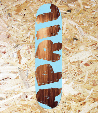 April, Halftone, Deck, Brown, Light Blue, 8.5, Level Skateboards, Brighton, Local Skate Shop, Independent, Skater owned and run, south coast, Level Skate Park.