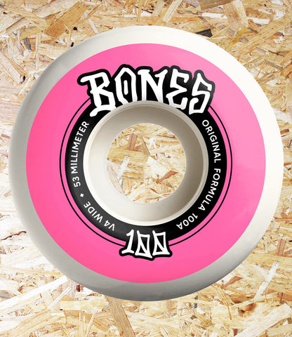 Bones, OG Formula, V5, Sidecut, 100's, Wheels, 53mm, 100A, Level Skateboards, Brighton, Local Skate Shop, Independent, Skater owned and run, south coast, Level Skate Park.