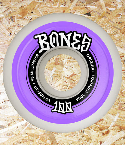 BONES, OG Formula, Wheels, Sidecuts, 55mm, 100A, V5, White, Level Skateboards, Brighton, Local Skate Shop, Independent, Skater owned and run, south coast, Level Skate Park.