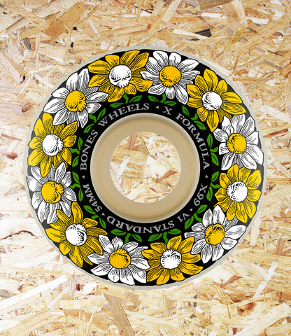 BONES™ Wheels 'Pushing Up Daisies' X-Formula - 54mm / 99A / V1 Standard, Level Skateboards, Brighton, Local Skate Shop, Independent, Skater owned and run, south coast, Level Skate Park.