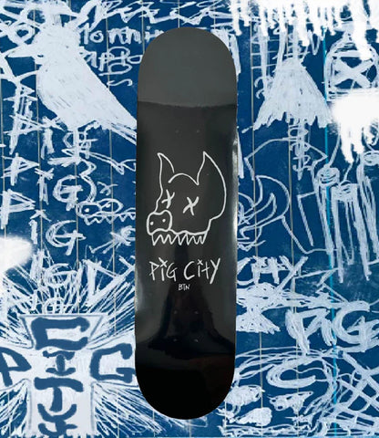 Pig City BTN Deck - Black, 8.0, 8.25, 8.5, 9.0, Level Skateboards, Brighton, Local Skate Shop, Independent, Skater owned and run, south coast, Level Skate Park.