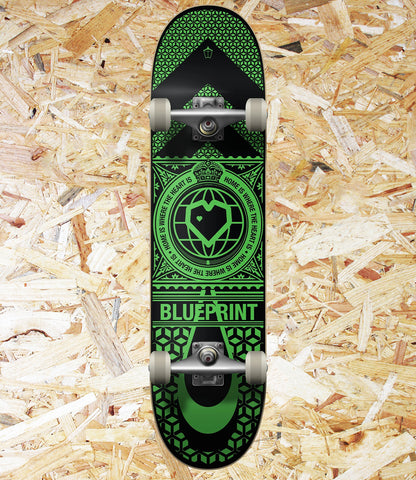 BluePrint, Home, Heart, Complete, 8.0", Black, Green, Level Skateboards, Brighton, Local Skate Shop, Independent, Skater owned and run, South coast, Level Skate Park.