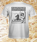 Confusion Magazine, "Skate Rat", T-Shirt, White, Level Skateboards, Brighton, Local Skate Shop, Independent, Skater owned and run, south coast, Level Skate Park.