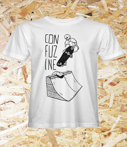 Confusion, Skateboard, Magazine, Sacrifice, Skate, T-Shirt, Level Skateboards, Brighton, Local Skate Shop, Independent, Skater owned and run, south coast, Level Skate Park.