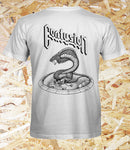 Confusion Magazine, "Snake Pit", T-Shirt, White, Level Skateboards, Brighton, Local Skate Shop, Independent, Skater owned and run, south coast, Level Skate Park.