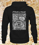 Confusion Magazine "Backyard DIY" Zip Hoodie - Black, Level Skateboards, Brighton, Local Skate Shop, Independent, Skater owned and run, south coast, Level Skate Park.