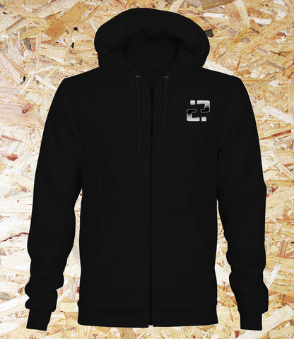 Confusion Magazine "Backyard DIY" Zip Hoodie - Black, Level Skateboards, Brighton, Local Skate Shop, Independent, Skater owned and run, south coast, Level Skate Park.