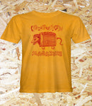 Confusion Magazine "Opossum" T-shirt / Gold. Level Skateboards, Brighton, Local Skate Shop, Independent, Skater owned and run, south coast, Level Skate Park.