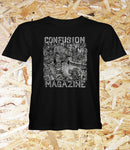Confusion Magazine "POOL" T-Shirt - Black, Level Skateboards, Brighton, Local Skate Shop, Independent, Skater owned and run, south coast, Level Skate Park.
