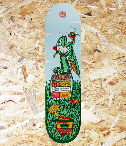 Drawing Boards Spraying Mantis Deck - 8.25", Level Skateboards, Brighton, Local Skate Shop, Independent, Skater owned and run, south coast, Level Skate Park.
