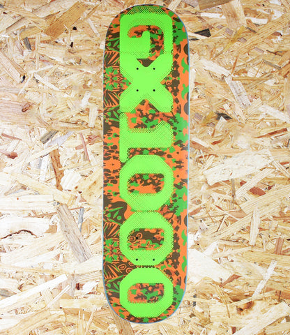 GX1000, OG, Tropical, Camo, Skateboard, Deck, 8.25, Level Skateboards, Brighton, Local Skate Shop, Independent, Skater owned and run, south coast, Level Skate Park.