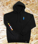 Girl x Pac-Man, Ghost, Sleeve, Embroidered, Hoodie, Black, Level Skateboards, Brighton, Local Skate Shop, Independent, Skater owned and run, south coast, Level Skate Park.