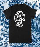 Pig City Skates, OG Cross, Tee, Black, Level Skateboards, Brighton, Local Skate Shop, Independent, Skater owned and run, South coast, Level Skate Park.