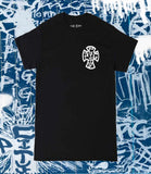 Pig City Skates, OG Cross, Tee, Black, Level Skateboards, Brighton, Local Skate Shop, Independent, Skater owned and run, South coast, Level Skate Park.