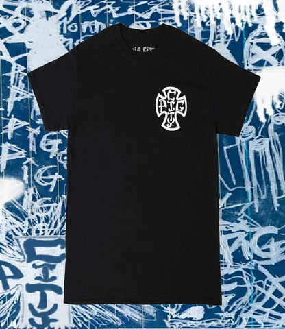 Pig City Skates, OG Cross, Tee, Black, Level Skateboards, Brighton, Local Skate Shop, Independent, Skater owned and run, South coast, Level Skate Park.