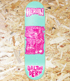 Heroin Skateboards Dalton Dern Allegory of Fear Skateboard Deck - 8.5'', Level Skateboards, Brighton, Local Skate Shop, Independent, Skater owned and run, south coast, Level Skate Park.