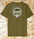 Independent, Anytime Anywhere Chain, T-Shirt, Olive, Level Skateboards, Brighton, Local Skate Shop, Independent, Skater owned and run, south coast, Level Skate Park.