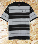 Independent, Osage, Striped, T-Shirt, Grey, Black, Small, Level Skateboards, Brighton, Local Skate Shop, Independent, Skater owned and run, south coast, Level Skate Park.