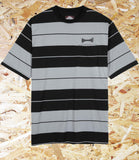 Independent, Osage, Striped, T-Shirt, Grey, Black, Small, Level Skateboards, Brighton, Local Skate Shop, Independent, Skater owned and run, south coast, Level Skate Park.