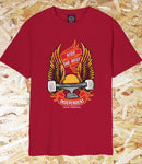 Independent, Ride Free, T-Shirt, Cardinal Red, Level Skateboards, Brighton, Local Skate Shop, Independent, Skater owned and run, south coast, Level Skate Park.