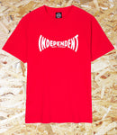 Independent, Span, Logo, T-Shirt, Red, medium, Level Skateboards, Brighton, Local Skate Shop, Independent, Skater owned and run, south coast, Level Skate Park.