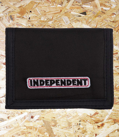 Independent Velcro Bar Logo Wallet - Black, Level Skateboards, Brighton, Local Skate Shop, Independent, Skater owned and run, south coast, Level Skate Park.