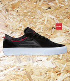 Lakai x Chocolate, Flaco 2, Skate Shoes, Black/Red, Level Skateboards, Brighton, Local Skate Shop, Independent, Skater owned and run, south coast, Level Skate Park.