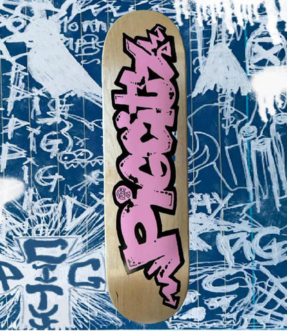 Pig City, Graffiti, Deck, screen printed, graphic, 7 ply, Canadian hard Rock Maple, Artwork, Justin Ashby, Level Skateboards, Brighton, Local Skate Shop, Independent, Skater owned and run, south coast, Level Skate Park.