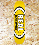 Real Skateboards, Team, Classic, Oval, Deck, Yellow, 8.06", Level Skateboards, Brighton, Local Skate Shop, Independent, Skater owned and run, south coast, Level Skate Park.