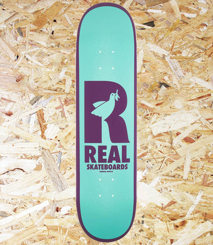 Real Skateboards, Renewal, Doves, Deck, 8.06", Teal, Level Skateboards, Brighton, Local Skate Shop, Independent, Skater owned and run, south coast, Level Skate Park.