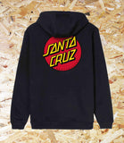 Santa Cruz, Classic, Dot, Chest, Hoodie, Black, Level Skateboards, Brighton, Local Skate Shop, Independent, Skater owned and run, south coast, Level Skate Park.