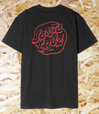 Santa Cruz, Fever, Dream, Mono, Dot, T‑Shirt, Black, Level Skateboards, Brighton, Local Skate Shop, Independent, Skater owned and run, south coast, Level Skate Park.
