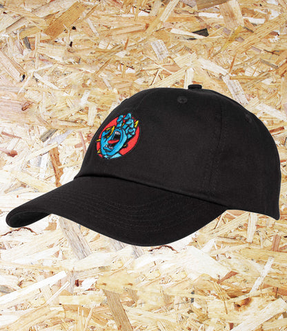 Santa Cruz, Hand, Dot, Cap, Black, Level Skateboards, Brighton, Local Skate Shop, Independent, Skater owned and run, south coast, Level Skate Park.