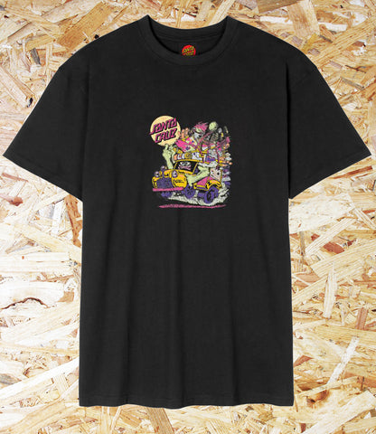Santa Cruz, Johnson, Beast, Wagon, T-shirt, Black, Level Skateboards, Brighton, Local Skate Shop, Independent, Skater owned and run, south coast, Level Skate Park.