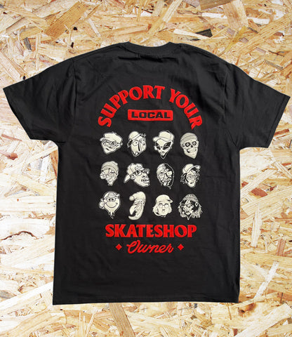 Skate Shop Day Tee 2025 (Limited Edition) - Black

Skate Shop Day Support Your Local 2025 Jon Horner Artwork T-Shirt in Black

Limited Release for Skate Shop Day 2025 - Sold only in Brick and Mortar Skate Shops

This year Skate Shop day Artwork is by Jon Horner featuring a bunch of historic skate graphic characters

Full back print on classic relaxed fit Black T-Shirt

Once they are gone they are gone so please support your local

90% cotton / 10% Polyester