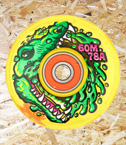 Slime Balls, Wheels, 60mm, Gator, Swamp, Spew, Light, Yellow, Level Skateboards, Brighton, Local Skate Shop, Independent, Skater owned and run, south coast, Level Skate Park.