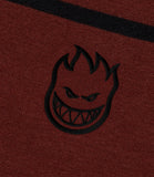 Spitfire, Bighead, Emb, Stripe, Tee, Burgundy, Black, Level Skateboards, Brighton, Local Skate Shop, Independent, Skater owned and run, south coast, Level Skate Park.