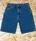 Spitfire, Bighead, Fill, Denim, Shorts, Medium, Stone Wash, Level Skateboards, Brighton, Local Skate Shop, Independent, Skater owned and run, south coast, Level Skate Park.