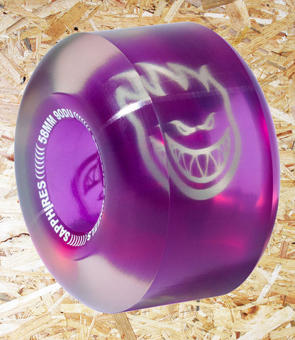Spitfire, Soft, Wheels, Sapphires, 90DU, 58mm, Clear, Purple, Level Skateboards, Brighton, Local Skate Shop, Independent, Skater owned and run, South coast, Level Skate Park.