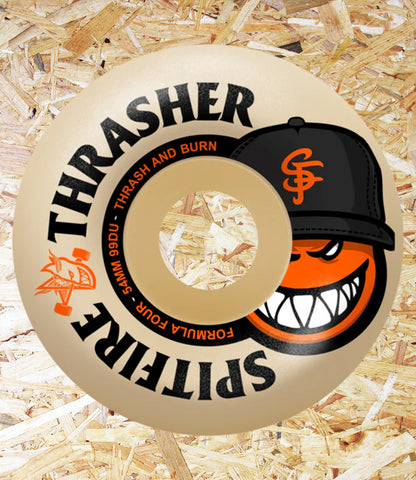 Spitfire x Thrasher The City F4 99A Radial Full wheels - 54mm (Natural), Level Skateboards, Brighton, Local Skate Shop, Independent, Skater owned and run, south coast, Level Skate Park.