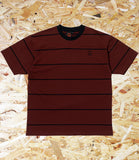 Spitfire, Bighead, Emb, Stripe, Tee, Burgundy, Black, Level Skateboards, Brighton, Local Skate Shop, Independent, Skater owned and run, south coast, Level Skate Park.