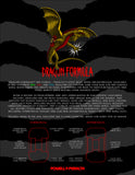 Dragon Formula advertisement with a dragon graphic and text on a dark background