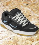 éS, TJ Rogers, skate shoes, Black,White,  Blue, Level Skateboards, Brighton, Local Skate Shop, Independent, Skater owned and run, south coast, Level Skate Park.