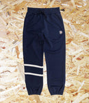 DGK, Manchester, Track Pants, Navy, Polyester, Double Knit, Classic Track Pant, Stripe Fabric Detail, Rubber Chest Patch, Side Leg Pockets, Elastic Bottom Cuff, Brighton, Skate Shop, Level Skateboards, Independent 