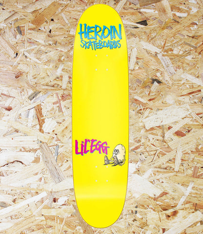 Heroin, Lil Egg, Deck, 7.9". Level Skateboards, Brighton, Local Skate Shop, Independent, Skater owned and run, south coast, Level Skate Park.