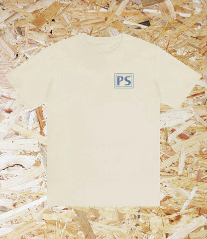 Picture Show, Logo, Tee, Cream. Level Skateboards, Brighton, Local Skate Shop, Independent, Skater owned and run, south coast, Level Skate Park.