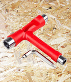Sushi Skate Tool - Red  ** New extended 9/16 inch kingpin socket to fit all trucks **  Ergonomic shape with embossed logo and easy to remove Allen/Philips tool 1/2 inch axle nut socket 3/8 inch hardware socket Phillips screwdriver Allen wrench 6 colours available, Level Skateboards, Brighton, Independent Skate Shop, Skater Owned, Skater Run.